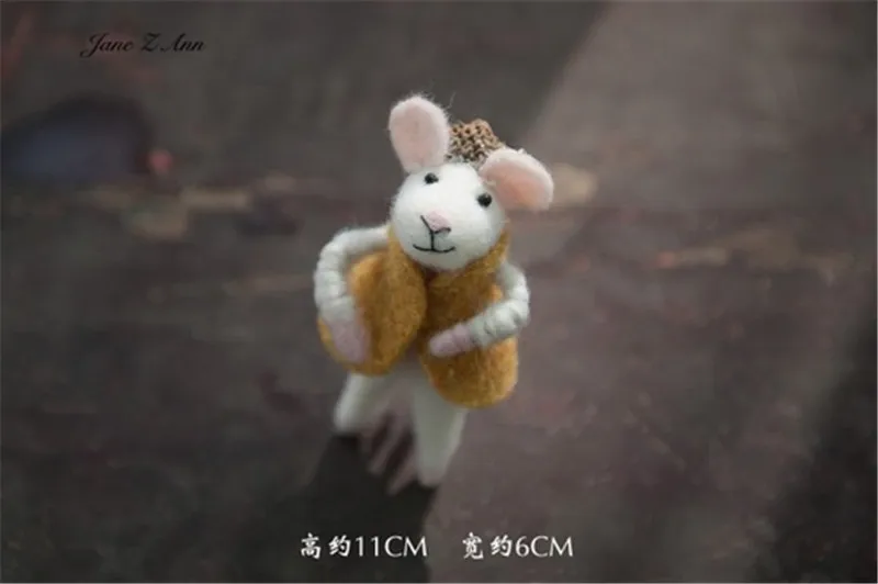 Новорожденные дети Jane Z Ann шерстяная войлочная мышь Новогодняя кукла Санта Клаус