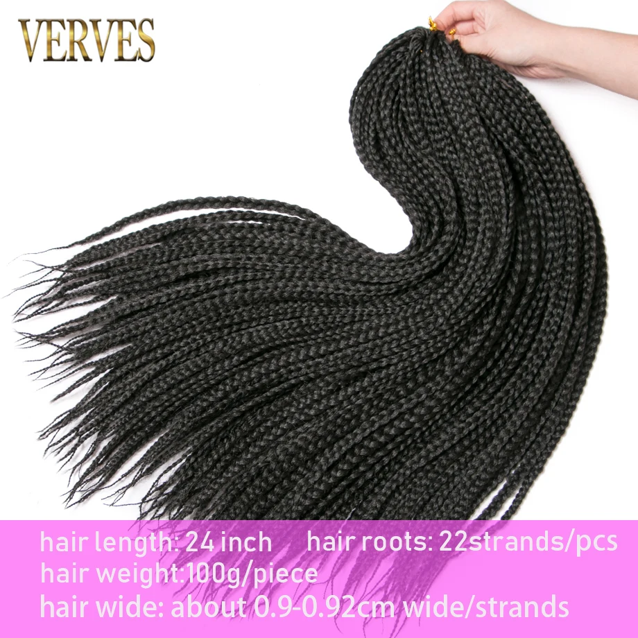 VERVES коробка косички крючком косички 24 дюймов 22 корня/упаковка Ombre синтетические косички наращивание волос тепло волокно оптом крючком косички розовый