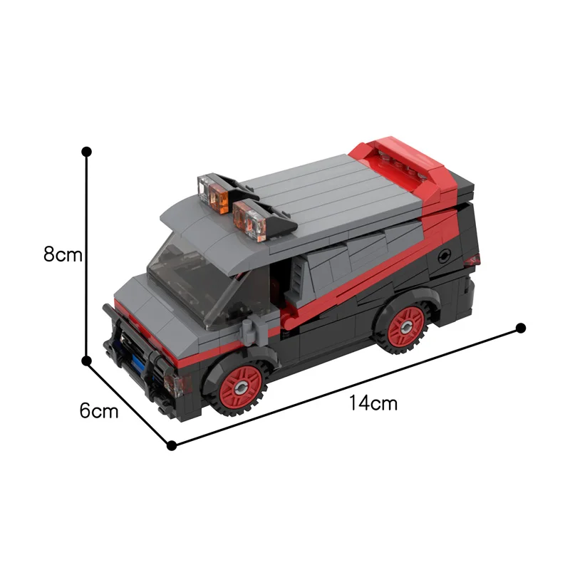 MOC-50493 высокотехнологичных A-Team GMC Vandura Ван моделирование автомобиля строительные