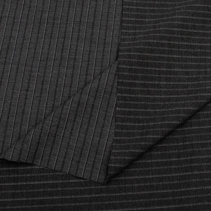 

148cm x 50cm High quality good draping polyester cotton blend twill cloth yarn dye garment fabric for trousers and Suit