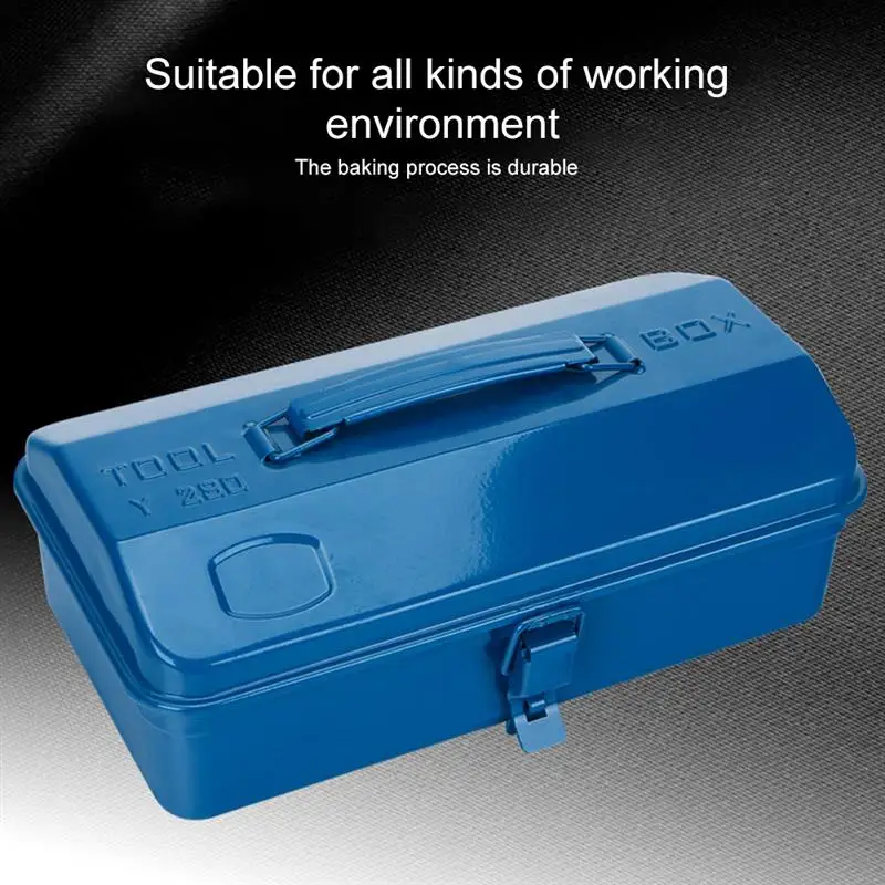 

Tool Box Waterproof Empty Organizer Single Layer Large Iron Portable Multi-Function Repair Tool Storage Case Home Outdoor