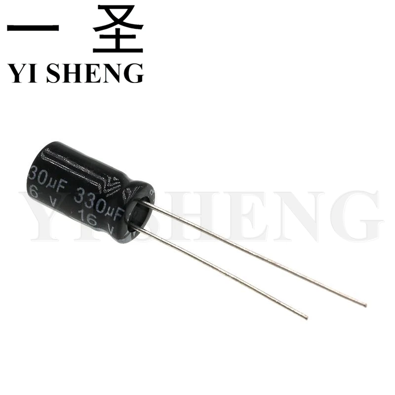 

50PCS Electrolytic capacitor 16V330uF 6.3*11mm aluminum electrolytic capacitor 330uf 16v