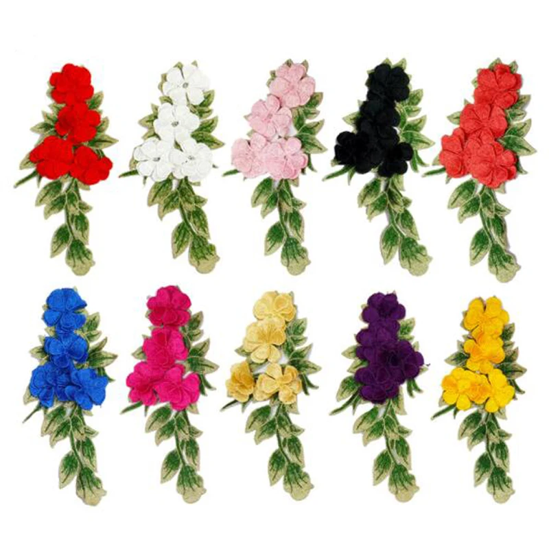 Ткань 3D бусины в форме цветов аппликации блёстками Вышивка Кружева отделка сетка