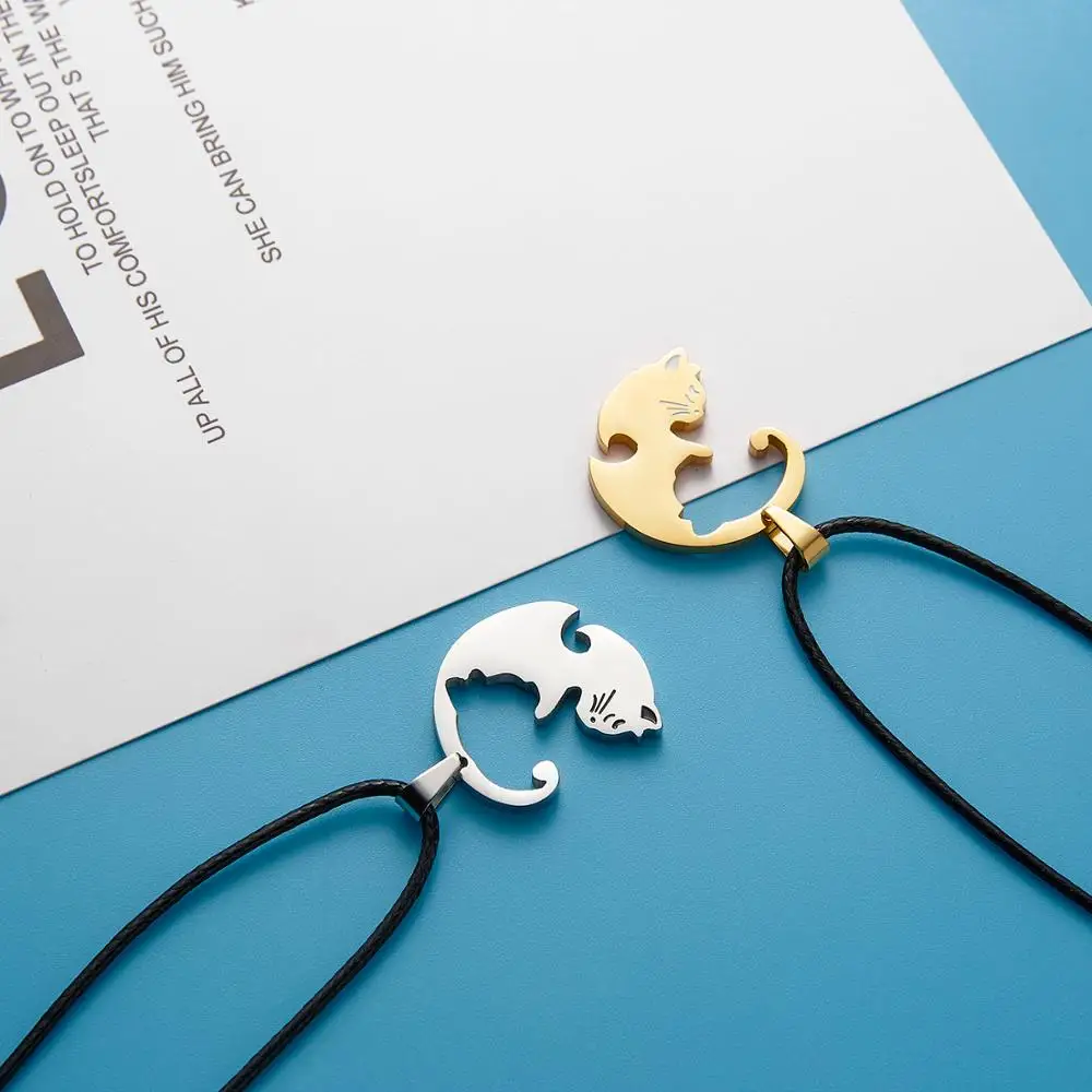 Belleper милые пары ювелирные изделия ожерелья в виде животных черный белый цвет