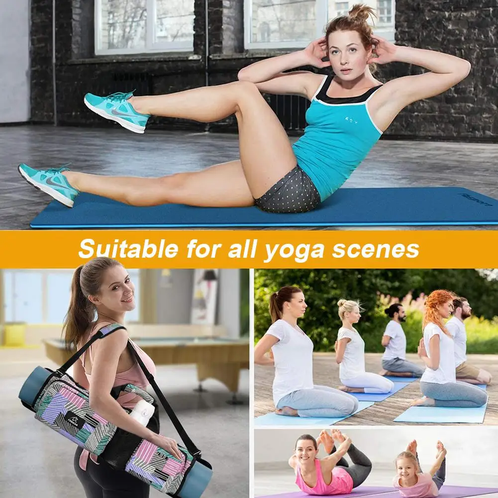 

Yoga Mat Bag With Multi-Functional Storage Pockets Carry Bag Fit Most Size Mats Yoga Mat Tote Sling Carrier Fitness Supplies