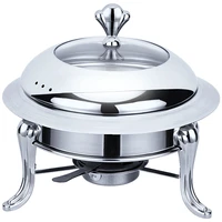 stainless steel hotpot set mini hotpot pot holder tempered glass lid 30cm gold silver chafing dish buffet pan food tray warmer