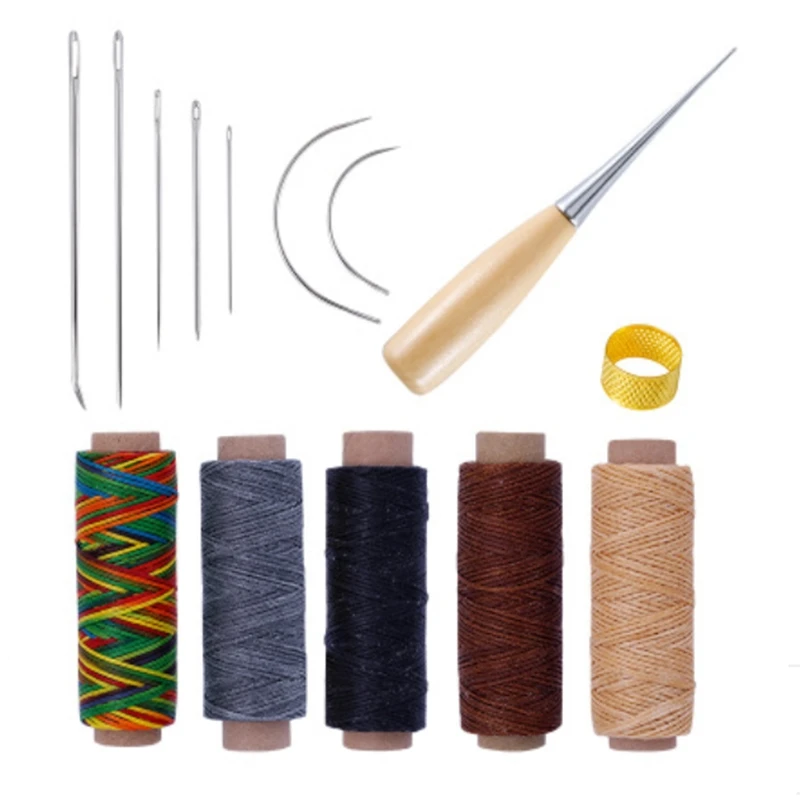 14 шт./компл. набор кожаных инструментов для рукоделия игл и ниток начинающих
