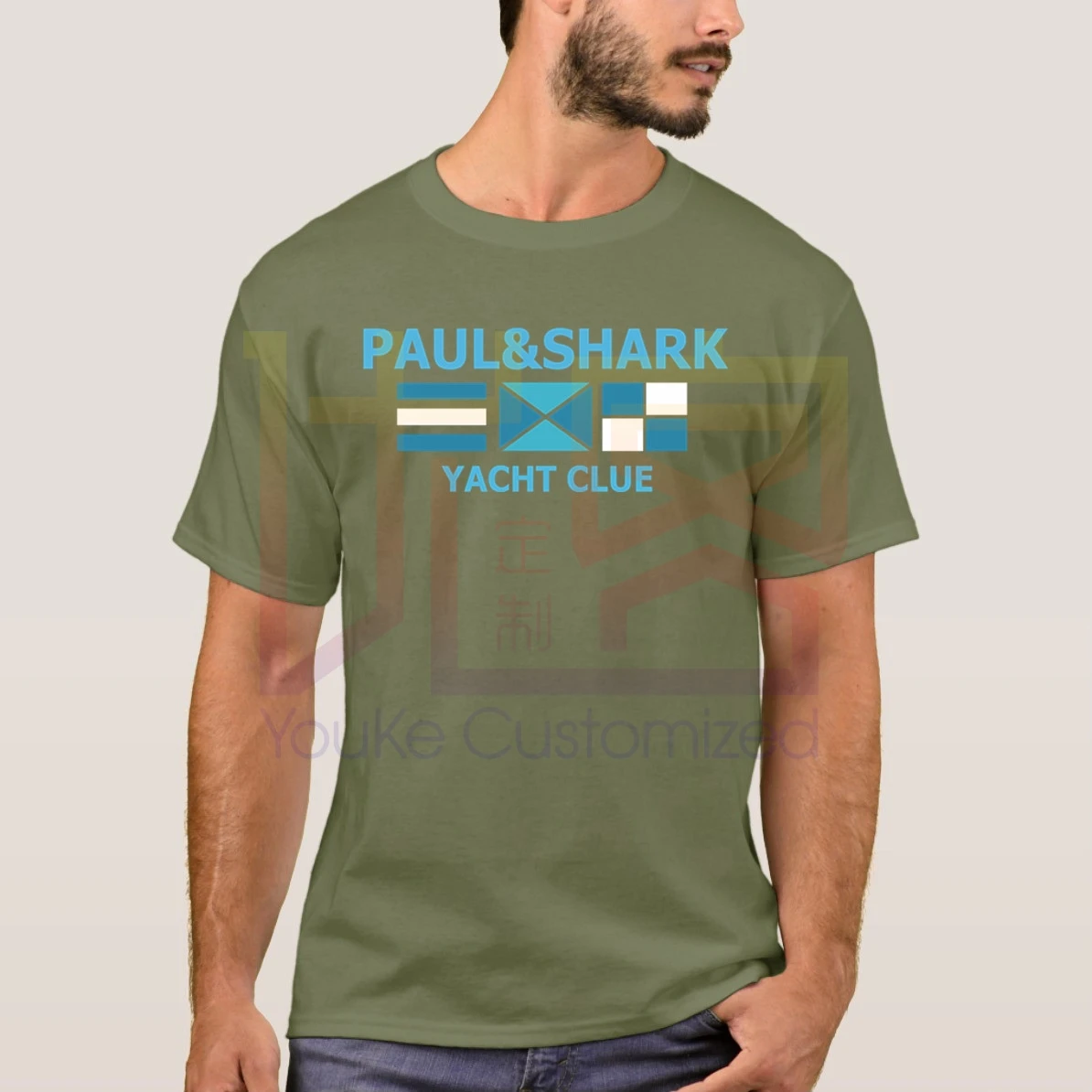 Paul &amp Shark Yacht Club t-shirt 0 Herre T-Shirt Champiom winner tee Men Brand Clothing Classic Style T-shirt |