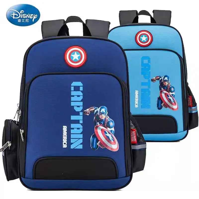 Disney с героями комиксов Марвел, школьные ранцы для мальчиков Капитан Америка начальной школы рюкзак-сумка через плечо ортопедические крупны...