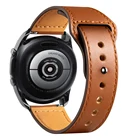 Кожаный ремешок для Samsung Galaxy watch 4 Classic 3Active 2, браслет для Gear S3 Frontier, 20 мм 22 мм, Huawei GT2Pro