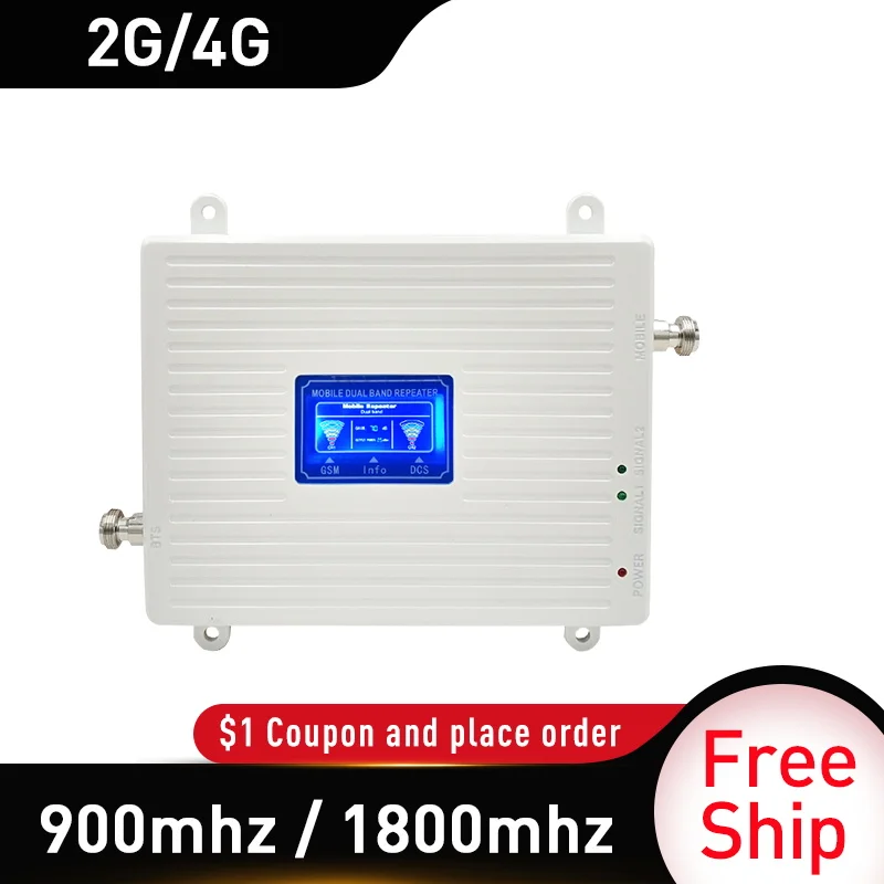 Ceny Rosja GSM 900 UMTS 1800 Mhz Dwuzakresowy Wzmacniacz 2G 3G 4G LTE Telefon Komórkowy Wzmacniacz Komórkowy + LPDA/antena Sufitowa