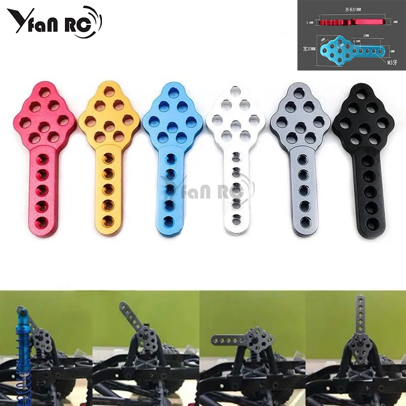 

4Pcs CNC Metal Shock Absorber Mount Adjust Height Angle Stand For RC Crawler Car Axial SCX10 90046 D90 D110