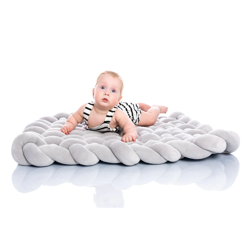 Беби бантика с плюшевой подкладкой ручной работы Мягкий хлопок квадратный ковер