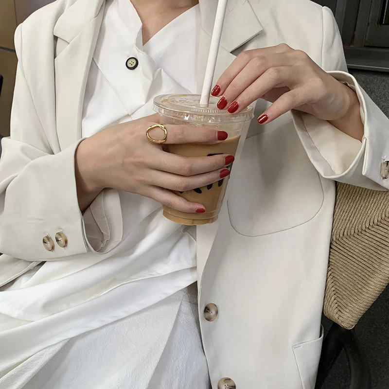 GHIDBK ручная работа полые геометрические регулируемые Открытые Кольца уличный