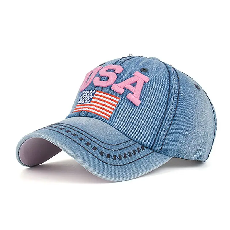 

Кепка от солнца с вышивкой, с американским флагом