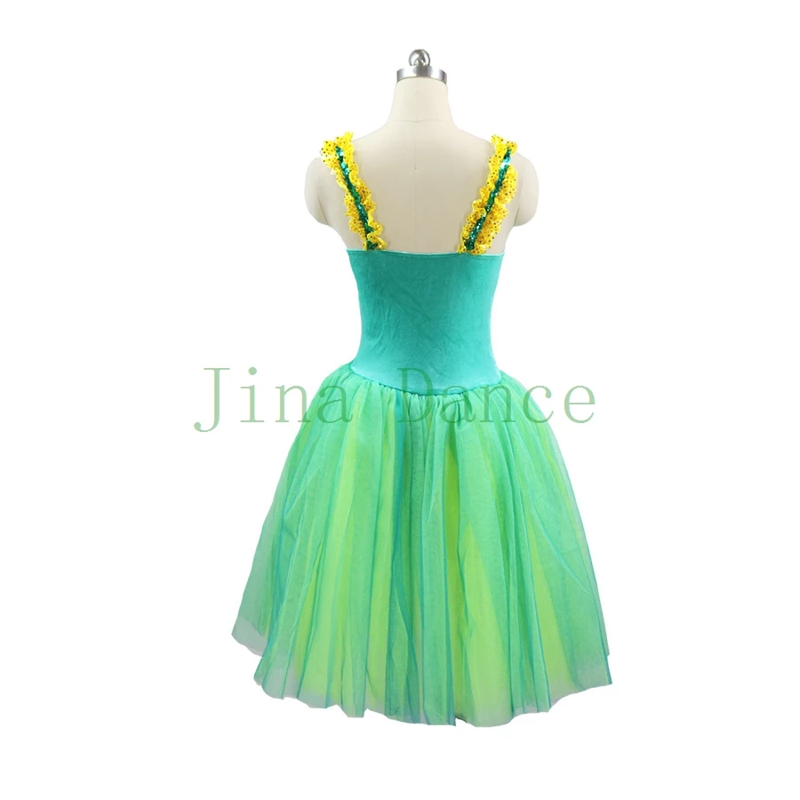 Оригинальный зеленый Романтический балетный костюм лирическая одежда для