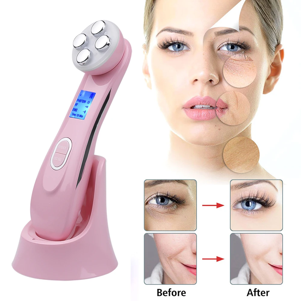 

RF EMS Beauty Instrument Rejuvenation Radio Frequency Device Led Photon Light Therapy Anti Aging Face Lifting Tighten Machine
