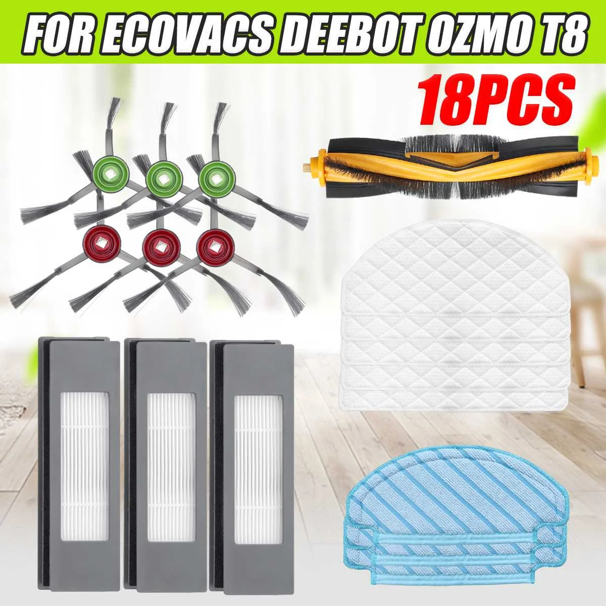 

Аксессуары для швабры Ecovac Deebot Ozmo T8, 18 шт.