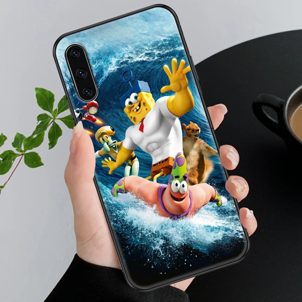 

Funny Sponge cartoon Bob Phone case For Samsung Galaxy A 3 5 7 8 10 20 21 30 40 50 51 70 71 E S 2016 2018 4G black painting