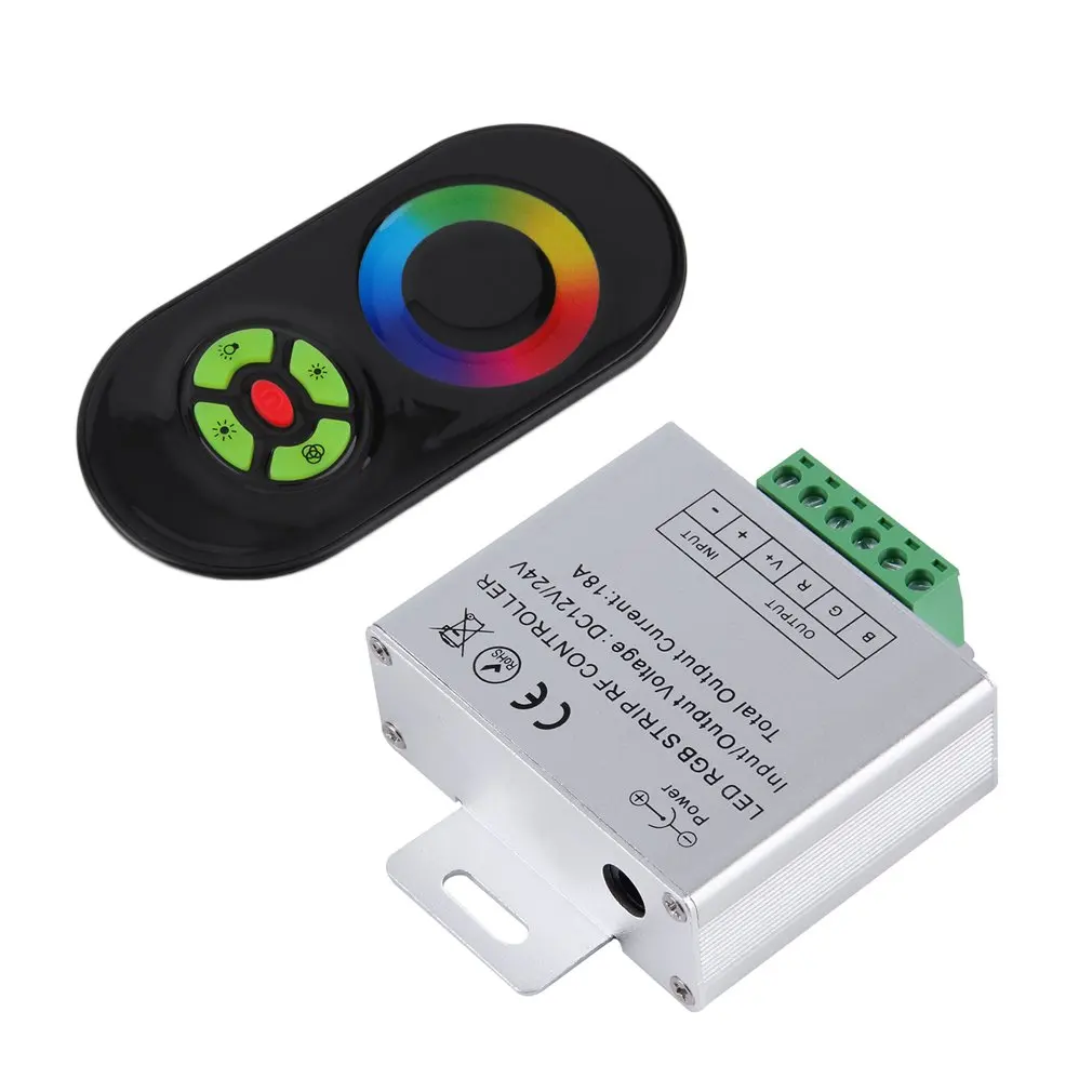 

2018 NEW Touch RGB Controller DC12V 24V Wireless LED Controller RF Touch Panel LED Dimmer RGB Remote Controller