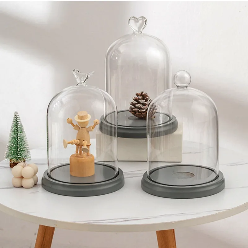 Стеклянная купольная ваза для торта 2 компл./упак. 12*16 см