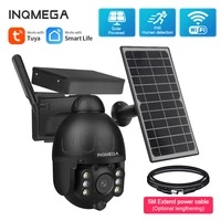 inqmega solar camera battery rechargeable waterproof solar panel 1080p security camera outdoor ptz cctv camera smart security