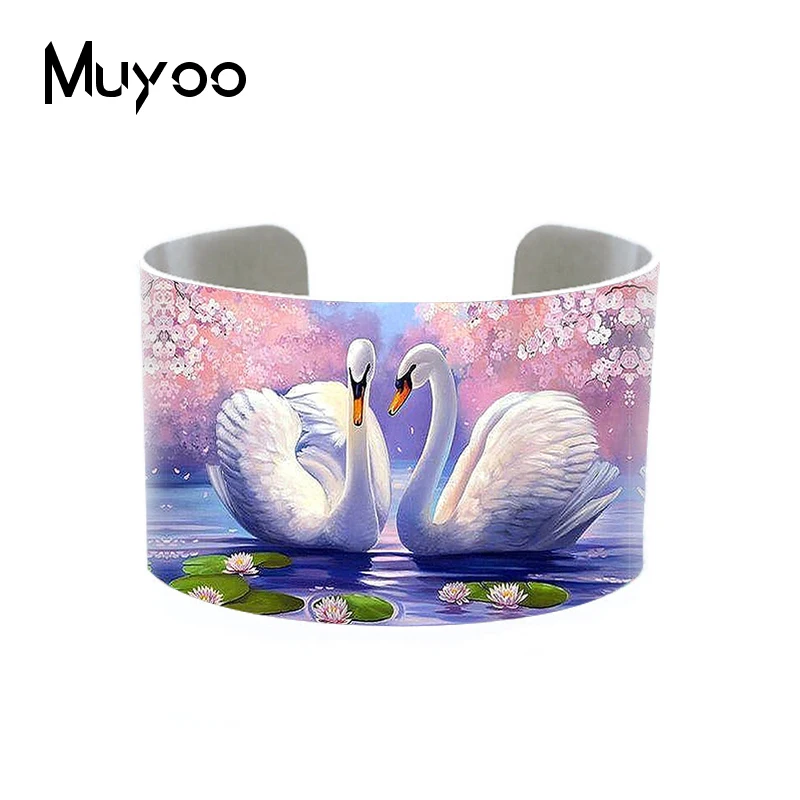 2020 новые модные красочные животные птицы картины маслом алюминиевые манжеты