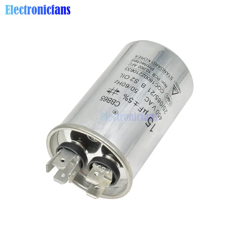 Конденсатор для кондиционера 450 в переменного тока с двигателем CBB65 50/60 Гц 15μF