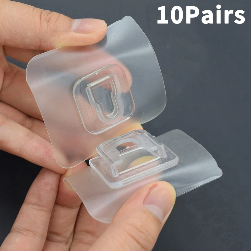 

Double-sided Adhesive Wall Hooks Hanger Strong Transparent Hooks For Home Kitchen And Bathroom Suction Cup Wall Holder