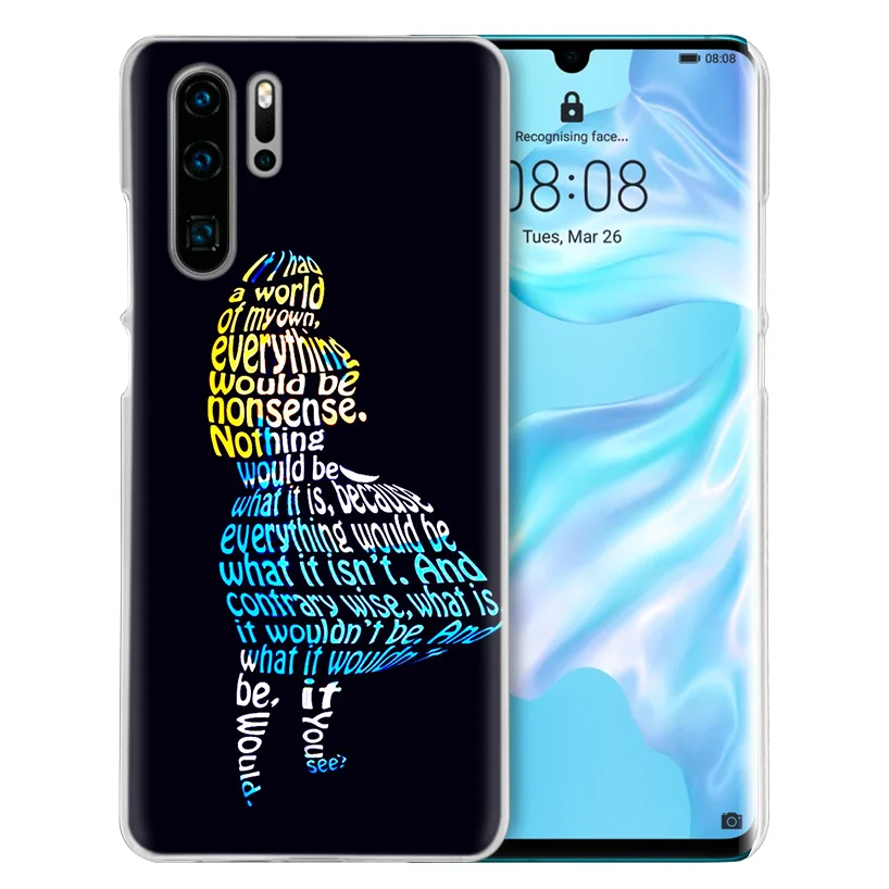 Чехол Alice in Wonderland для huawei mate 30 20 10 P20 P30 Lite Pro P Smart Y9 Prime Honor 8A 8X 10i PC Чехлы для телефона