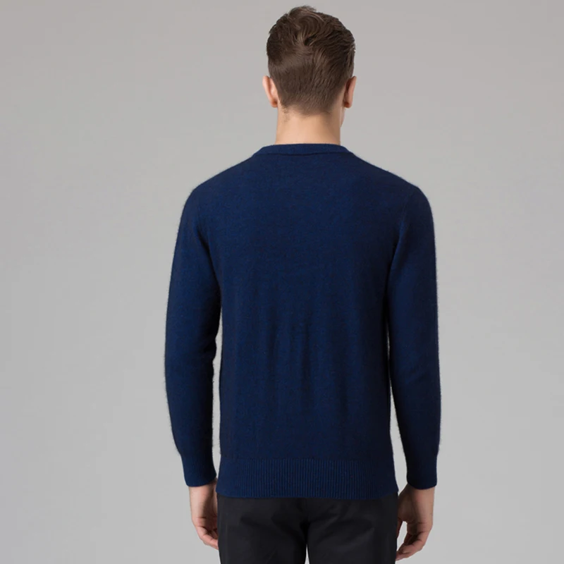 

Winter Men Jumper 100% Cashmere and wool Knitted Sweater O-neck Long Sleeve Pullovers Male 2016 New Sweaters Big size clothes