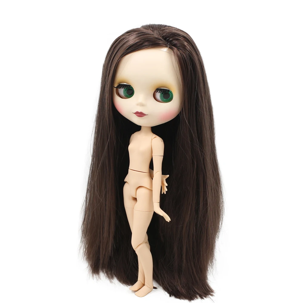 Кукла ICY DBS Blyth темно коричневые волосы для суставов матовые Матовые Волосы лица 1/6