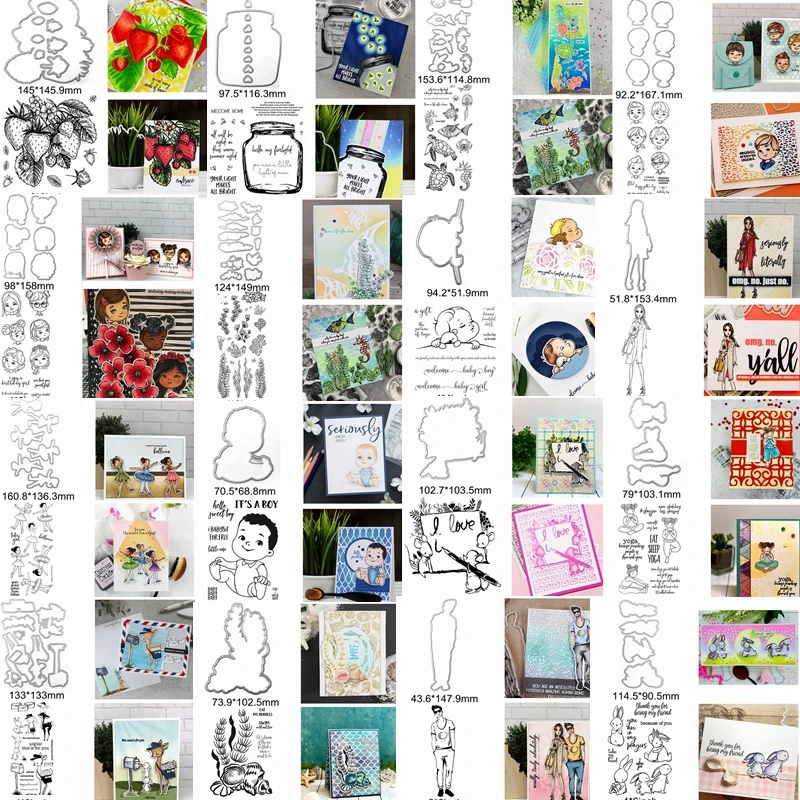 Детские металлические штампы для мальчиков и девочек с изображением животных