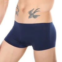 2021 summer men ice silk underwear boxer briefs shorts panties bulge pouch thin sheer breathable comfortable underpants trunks