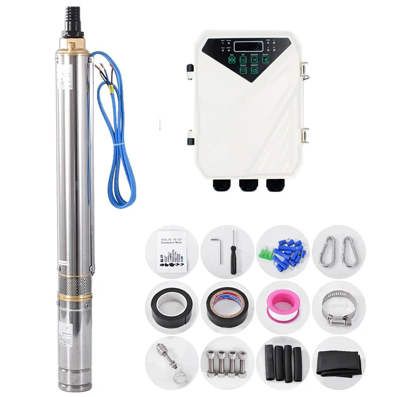 

solar deep well pump123m Brushless high-speed solar deep water pump with permanent magnet synchronous motor solar water pump kit