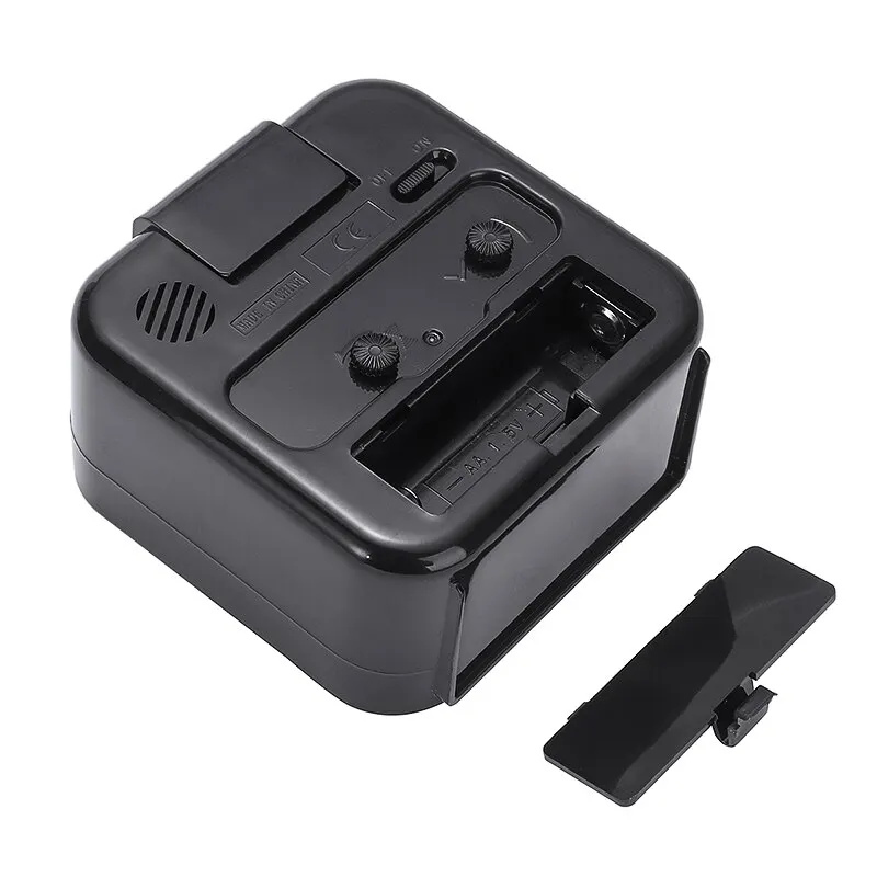 

Home Digital Needle Alarm Clock Plastic Square Luminous Alarm Clock Bedside Silent No Tick Child Home Bedroom Snooze Clock