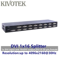 4k 16 ports dvi splitterdual link dvi d 1x16 splitter adapter distributorfemale connector 4096x2160 5v power for cctv hdcamera