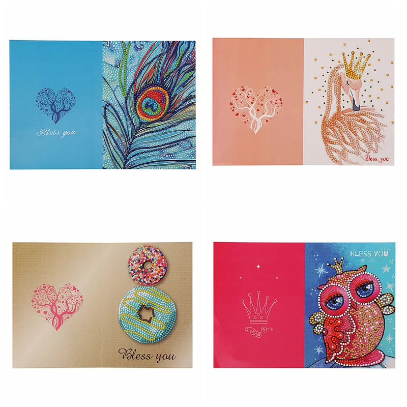 Алмазная картина 5D сделай сам поздравительная открытка особой формы на день