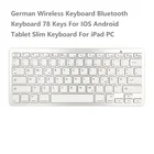 Немецкая Беспроводная клавиатура Bluetooth клавиатура 78 клавиш для IOS Android планшета тонкая клавиатура для iPad ПК Windows