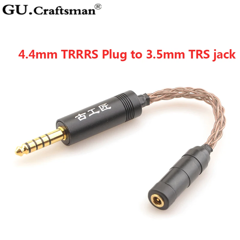 GUCraftsman 6N occ медный адаптер 4,4 мм/2,5 мм Баланс до 3,5 мм стерео джек 4Pin XLR до 4,4 баланс Джек адаптер преобразования
