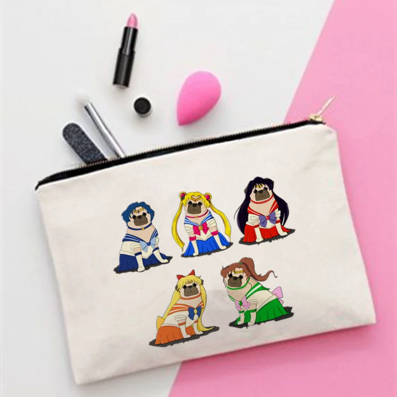

2021 Shopper Sailor Meow pink Kawaii Bag Harajuku women Shopping Bag Canvas Shopper Bag girl handbag Tote Shoulder Lady Bag