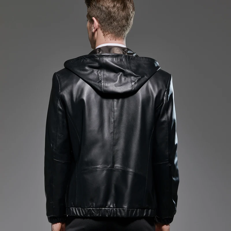 Демисезонная оригинальная кожаная куртка Мужская одежда 2020 овчина пальто с