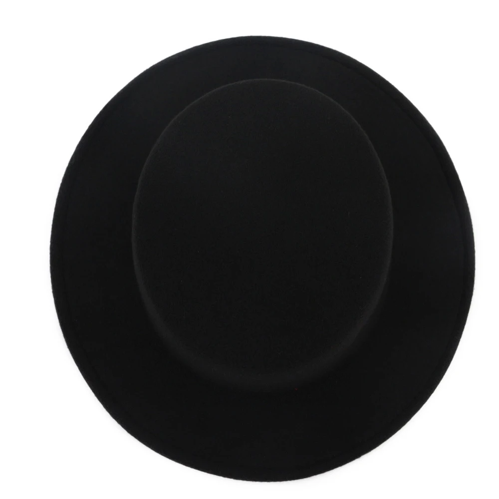 Женская шерстяная шляпка с широкими полями Зимняя вуалью в стиле джазовой церкви