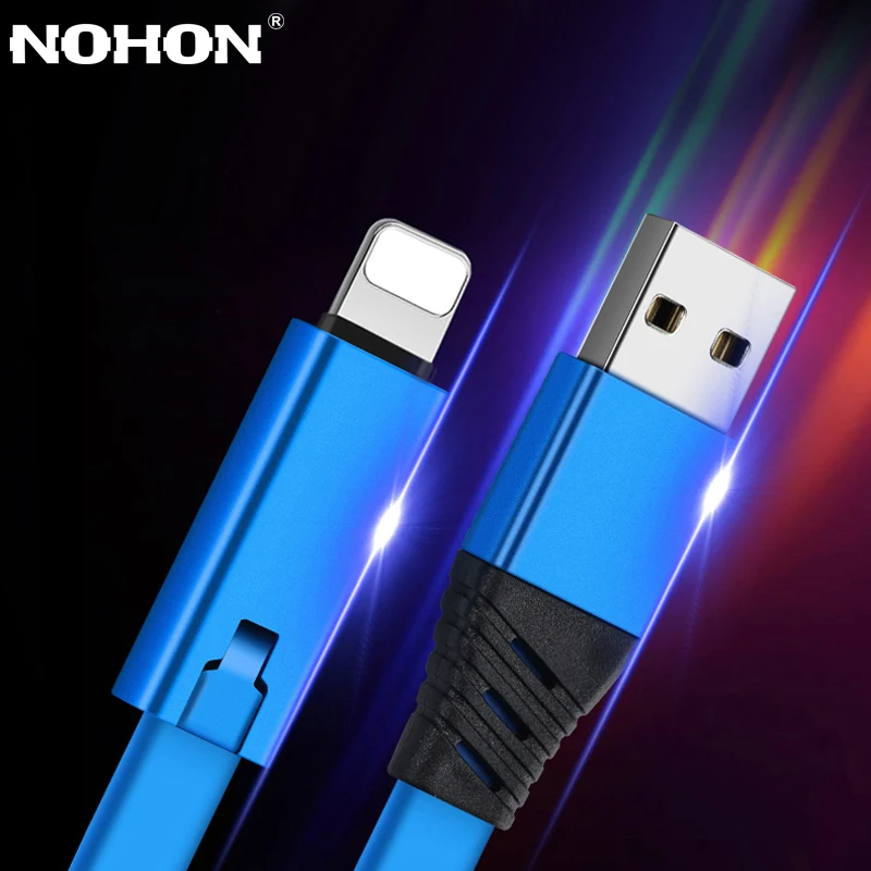 Кабель NOHON USB Type-C/Micro/Lightning для телефонов iPhone/Android 2.4a 1/2 м | Мобильные телефоны и