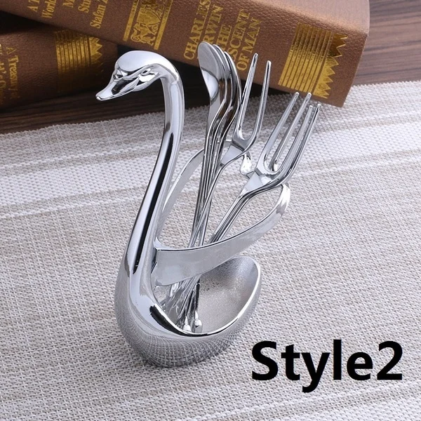 3 фруктовая пищевая вилка ложка нож классический стиль столовые приборы Лебедь
