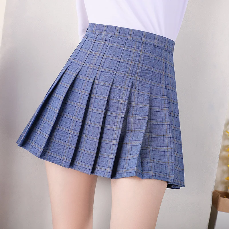 

Plaid Pleated Skirt Female 2021 Spring and Summer New Korean Casual Fashion High Waist College Style Short Skirt A-line Skirt