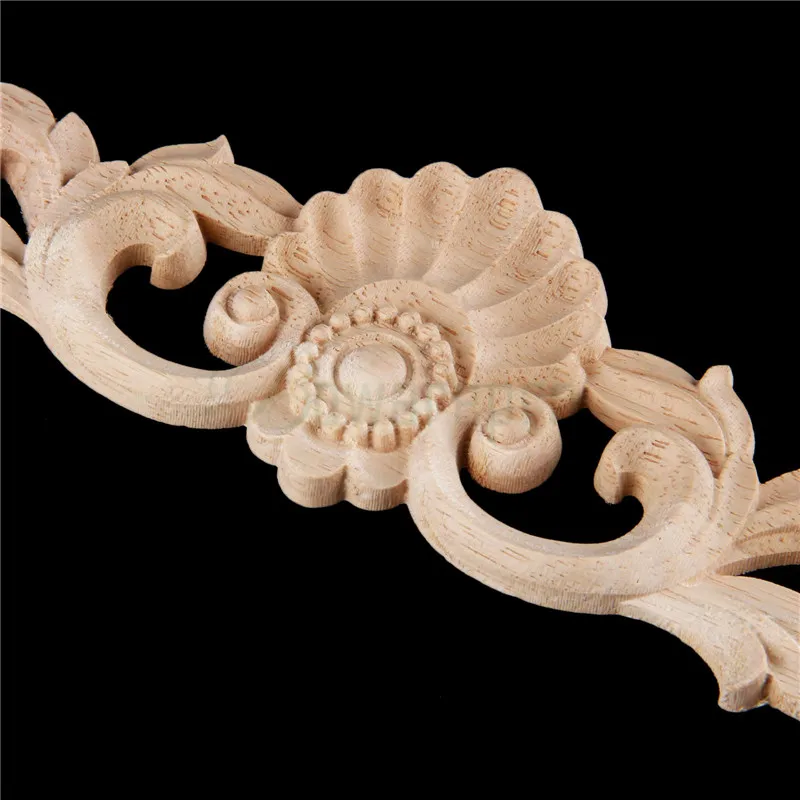 

4Pcs Oak Wood Carved Decal Corner Bracket Onlay Corner Applique for Frame Door Wall Decorate Cabinet Furniture Decorative 30*6cm