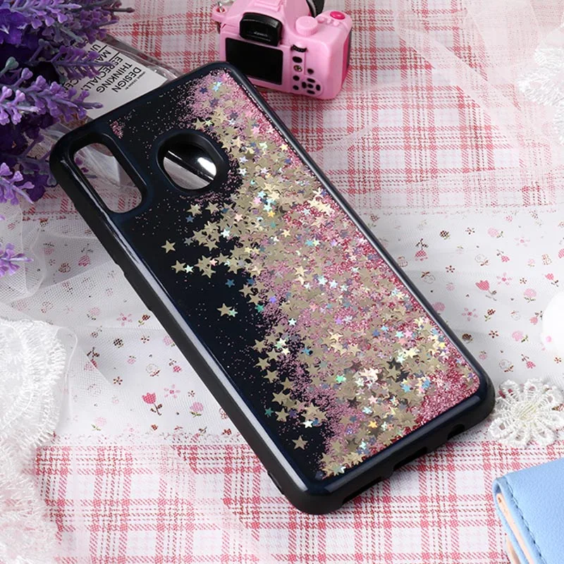 Pink 001 Жидкий чехол с сияющими блестками для samsung Galaxy A50 A70 A80 A10 A30 A40 чехол Блестящий силиконовый мягкий чехол для samsung A 50 70 30 40 чехлы на самсунг а 30 50 70 40 самсунг а 50 чехол - Цвет: Pink 001