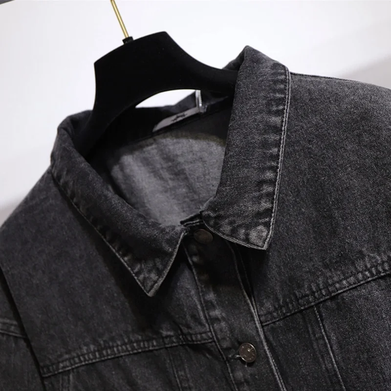 Куртка женская джинсовая свободная на пуговицах 6XL 5XL 4XL |