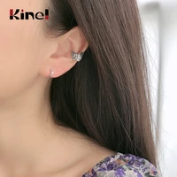 kinel 1 pair clip earrings without piercing 925 sterling silver butterfly earrings without holes women luxury vintage jewelry